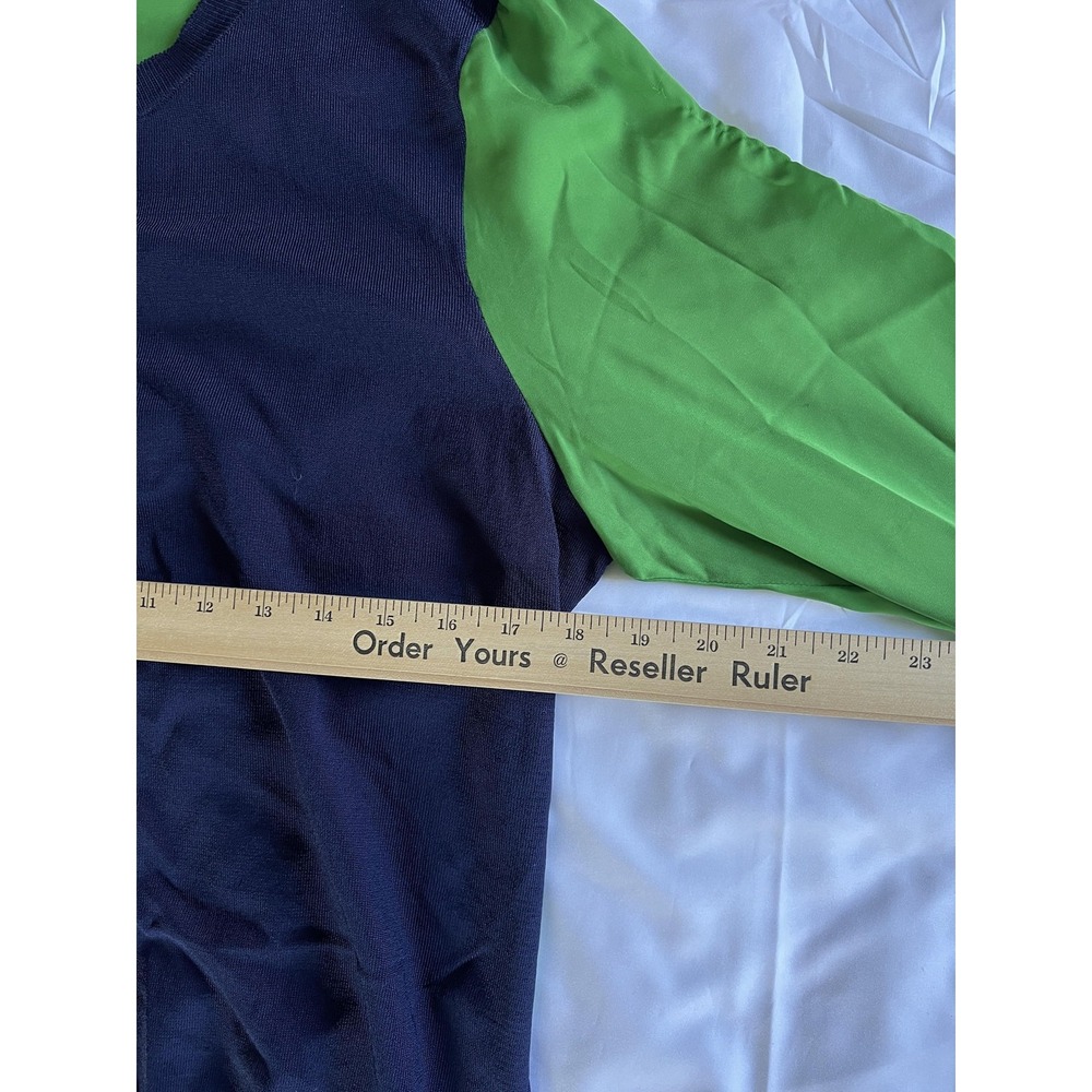 3.1 Phillip Lim for Target Sweater‎ Womens Large Navy Green Mixed Media Pullover - Picture 10 of 14